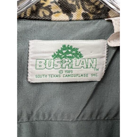 Bushlan Men’s Long Sleeve Button Front Vintage (89) Hunting Shirt Green Large - Picture 5 of 12
